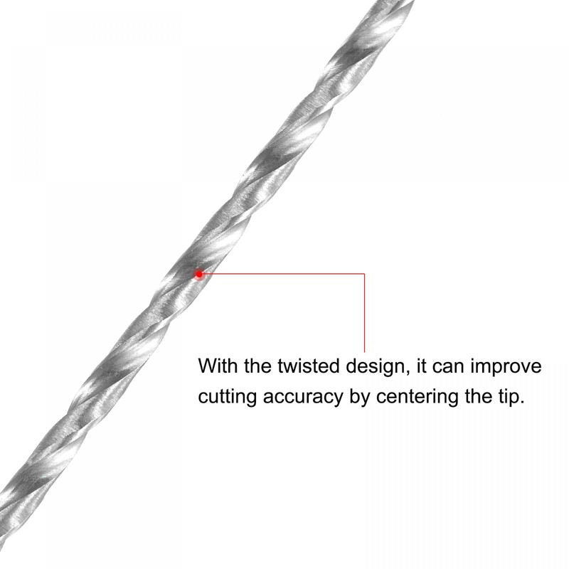 sourcing map HSS(High Speed Steel) Extra Long Twist Drill Bits,