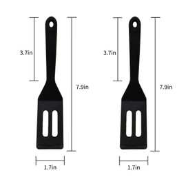 Silicone Spatula, 2 PCS Mini Small Tiny Flexible Brownie Turner Spatula Set for Nonstick Cookware, Perfect for Cooking, Baking, and Serving