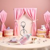 Pink Keychain Milk Tea Cup Key Ring,Cartoon Cat Car Keychain