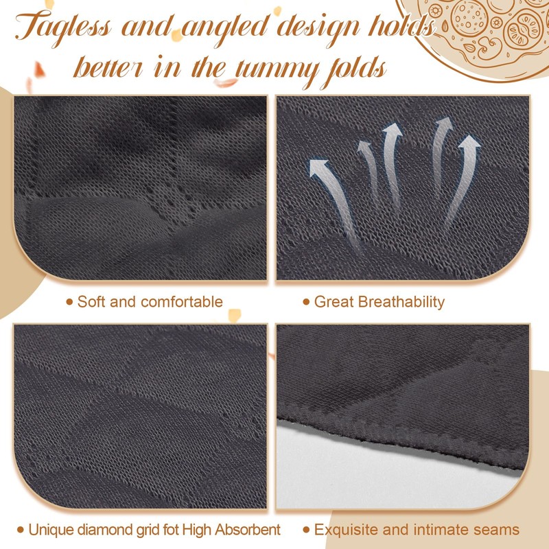 Wesnoy 10 Pcs Tummy Liners for Sweat Rash Cotton Under
