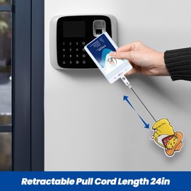 Funny Cowboy Cat Nurse Badge Reel, Cute Work Badge Holder with Retractable Clip, Pediatric Badge Buddy, Nursing Student RN LPN CNA MA Medical Worker Teacher Doctor ID Name Badge Clip Accessories