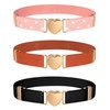SATINIOR Pack of 3 Girls' Elastic Waist Belts Children's Belt
