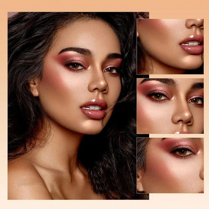 Rubor En Polvo Sheglam Para Rostro, Acabado Natural Rojo
