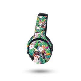 MightySkins Carbon Fiber Skin Compatible with Skullcandy Crusher ANC 2 - Tropical Paradise | Protective, Durable Textured Carbon Fiber Finish | Easy to Apply
