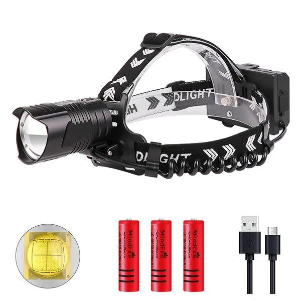 LUXJUMPER Head Torch Rechargeable Super Bright LED Headlamp 120000 Lumens