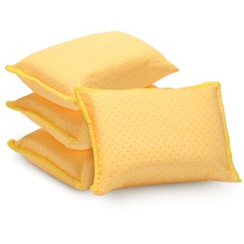 Newtay 4 Pcs Car Windshield Cleaner and Defogger Window Glass Defogger Yellow Chamois Sponge Car Wash Equipment Tool for Windshield Interior Cleaning
