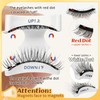 QUEWEL Magnetic Lashes Natural Look, 2 Pair Reusable Magnetic Eyelashes