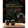 Dujust Japanese Tea Set, Black Porcelain Tea Set with 1