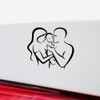 Decal Stickers of Lovely Family Dad Mom Children (Black) (Set