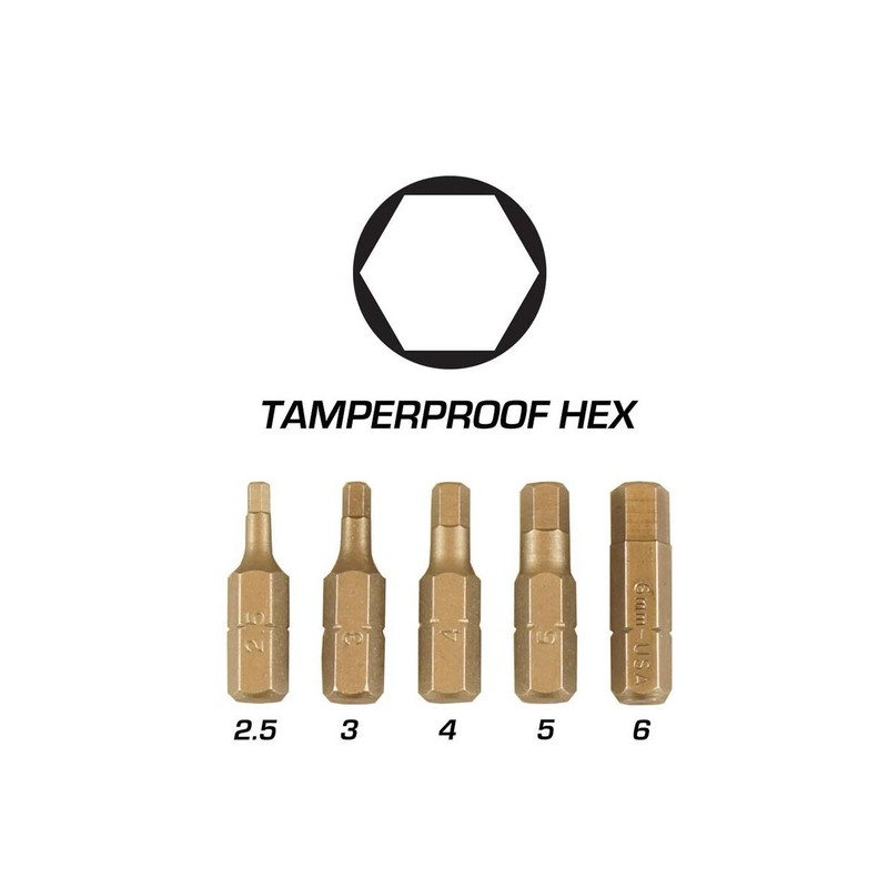 Bestway Tools B24301 Tamperproof Screwdriver Bit Set, 29-Piece