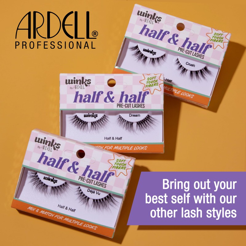 Ardell Winks Half & Half Pre-Cut Lashes Dream, False Eyelashes,