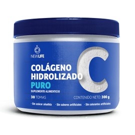NLS ESSENTIALS COLÁGENO HIDROLIZADO | Enriquecido con Vitamina C y Ácido Hialurónico para su mejor absorción | Marca Peptan Importada | Sin sabor | Sin olor | Sin azúcar | Fácil disolución | Péptidos Bioactivos de Colágeno | 300g