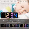Bornore Digital Alarm Clock LED Rainbow for Bedroom with Mirror