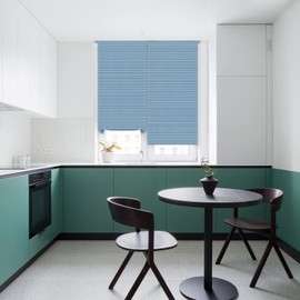 Window Blinds Cordless No Drill Cut to Size Clip On Stick On Self Adhesive Temporary Blinds Pleated Paper Blinds for Windows Doors Shades for Home Nursery Bedroom Kitchen Bathroom