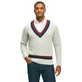 Brooks Brothers Men's Regular Fit Supima Cotton Long Sleeve Half-Zip Sweater, Grey, X-Large