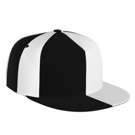 Pure Split Black and White Baseball Hat Women Men Black White Trucker Hat Adjustable Black White Snapback Baseball Cap