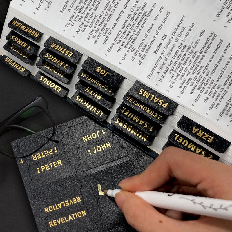 Erilano Bible Tabs for Women and Men, Leather Paper Bible