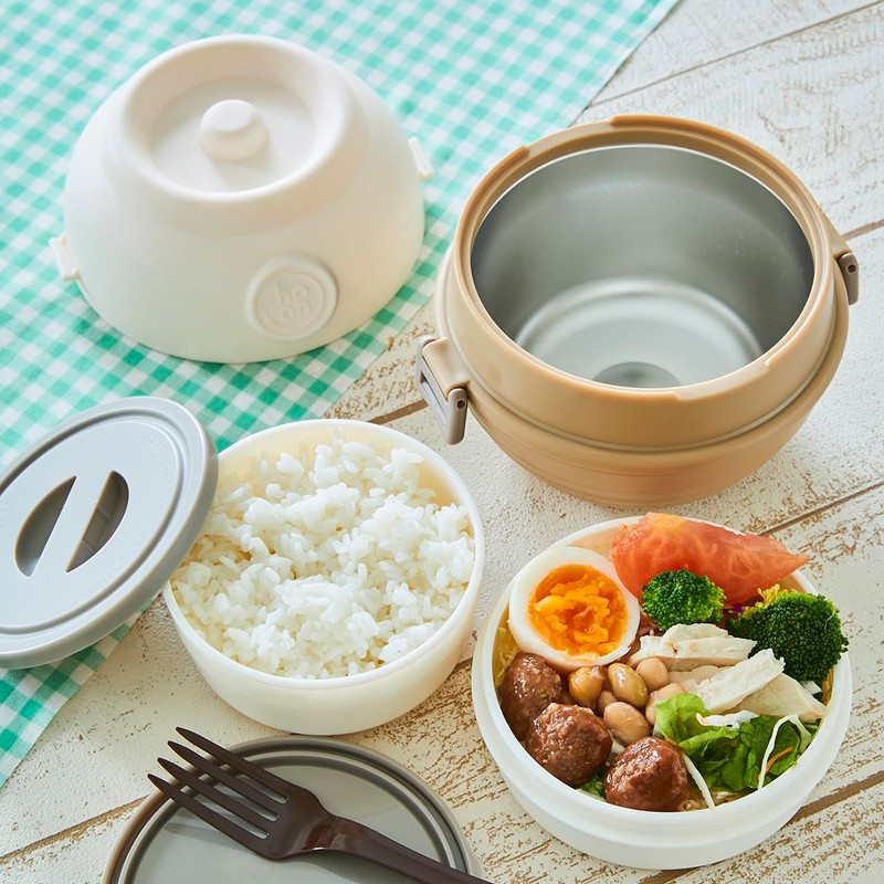 Orgo LJH-55-BR, Stainless Steel Lunch Jar, Mahobin, Honey Pot Lunch