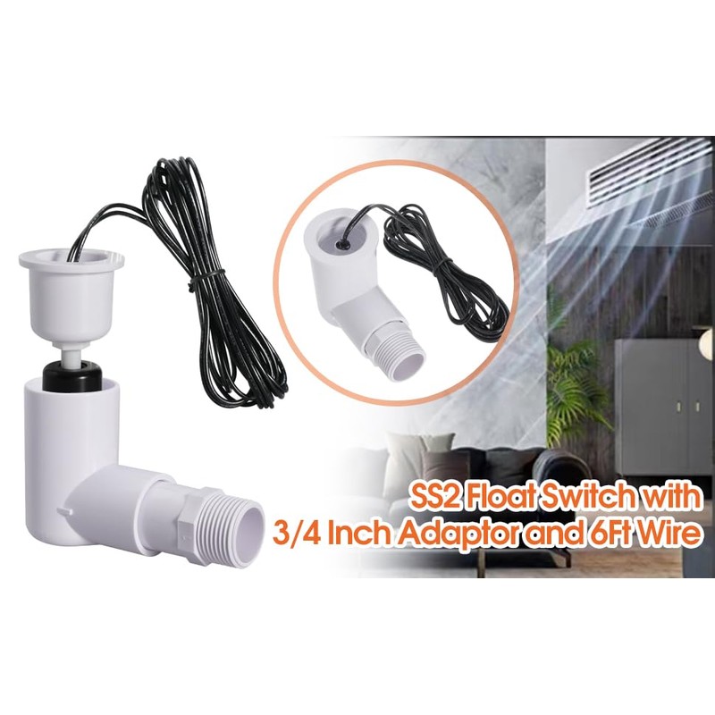 SS2 Float Switch L-Shape with 3/4 Inch Adaptor and 6Ft