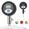 Mini Soccer Ball Pressure Gauge Volleyball Basketball Barometers with Digital