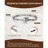 RainSo Magnetic Stainless Steel Bracelets for Women Sliver Ladies Bracelets