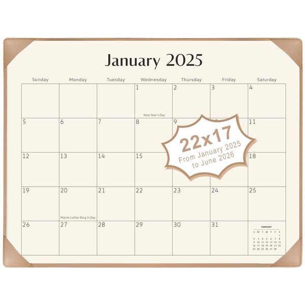 Desk Calendar 2025, KOPEESY 22" x 17" Large Calendar with