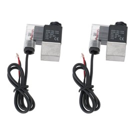 eMagTech 2 Pcs 220V Air Compressor Solenoid Valve Electrical Pneumatic Solenoid Valve Shutoff Ventilation Exhaust Valve with Light