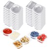 Snack Containers, Bifyngo 20 Pcs Double Compartment Condiment Container with
