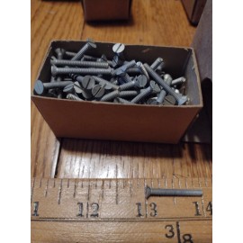 Fastenere 4-40 x 1"  FLAT HEAD MACHINE SCREWS ELEC. GALV. STEEL. QTY: 120. NOS