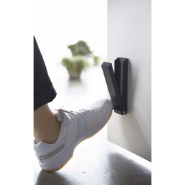 Yamazaki Industries 2487 Magnetic Folding Door Stopper, Black, Approx. W 1.8 x D 3.7 x H 11.0 inches (4.5 x 9.5 x 28 cm), Smart, For Entryways, Easy Installation