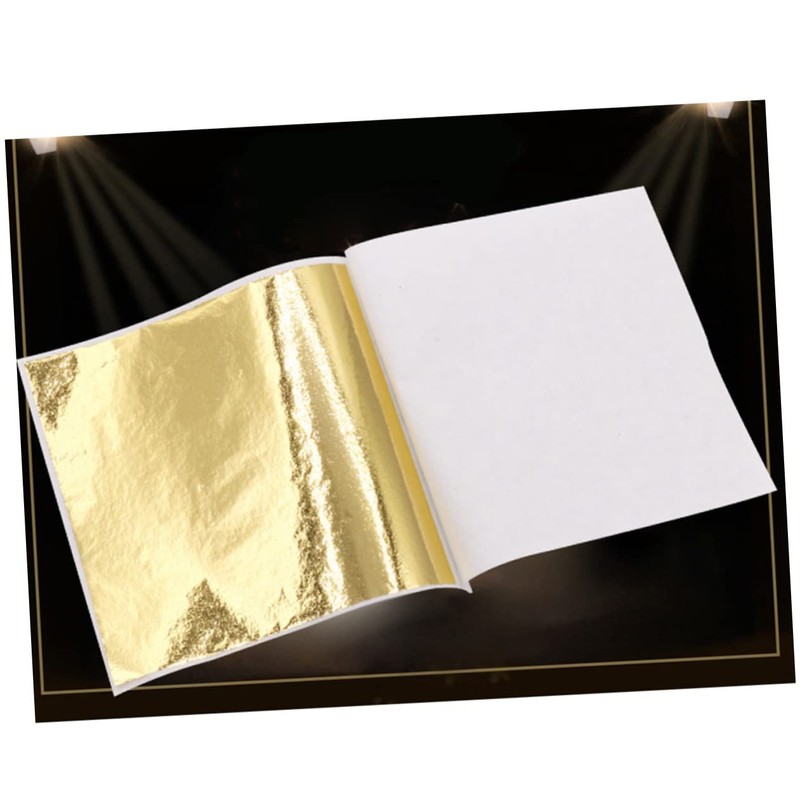 KONTONTY 50pcs 8x8.5cm Foil Leaf Sheets Imitation Leaf Art Foil