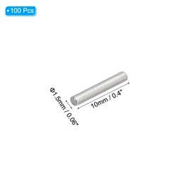 PATIKIL 304 Stainless Steel Dowel Pins 1.5 x 10 Mm, 100 Pack Metal Dowel Pins Shelf Pegs Support Shelves Bunk Bed Fasten Elements Hardware for Furniture Fixing Component Position