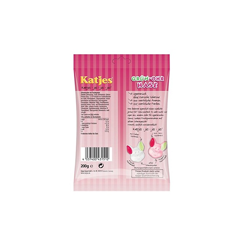 Katjes Green Ear Rabbit Gums - 175g