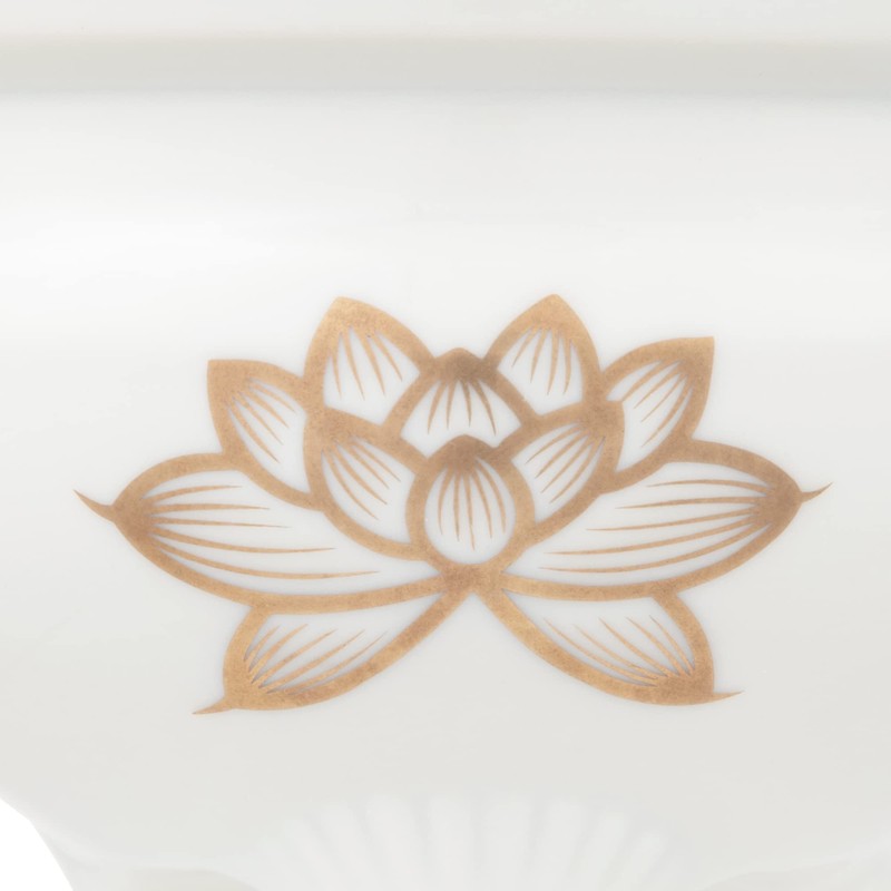 White Gold Lotus Incense Burner