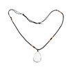 IWOWHERO Teardrop Crystal Pendant Natural White Crystal Necklace for Meditation