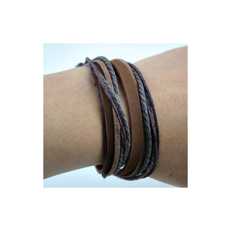 axy Series 1 TWIC1! Wrap Bracelet, Genuine Leather Surfer Bracelet,