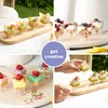 MATANA - 100 Small Plastic Dessert Cups 60ml, Square Clear