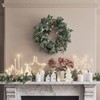 Lights4fun Set of 2 Indoor White Ceramic Light Up LED