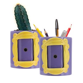 Paladone Friends Monica's Yellow Door Frame Flower Pot and Pen Holder, Ceramic