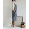 Denim Cotton Canvas Cross Back Aprons Solid Color Shop Kitchen