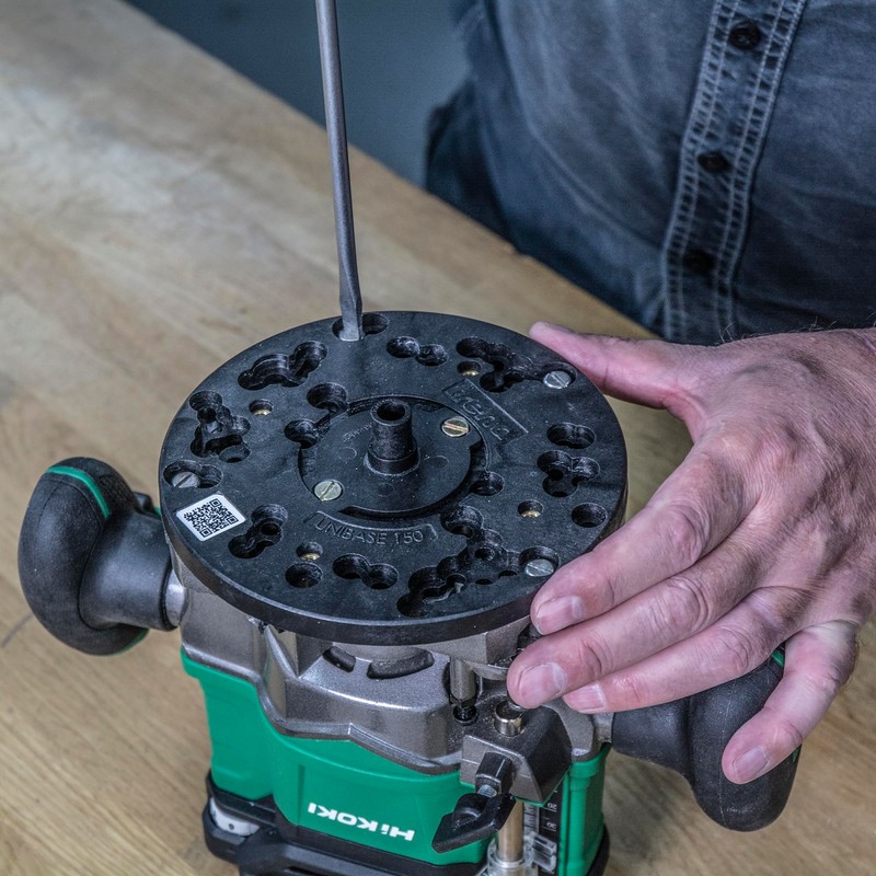 Trend Universal Plunge Router Sub-Base, 150mm, Enhanced Compatibility for 1/4