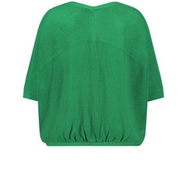 Samoon Ladies Plain Knitted Batwing Sleeve Half Sleeve Jacket, Galactic Green