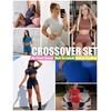 Danysu Snatched Waist Crossover Sets Naked Feeling Workout Gym Outfit
