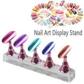 Acrylic Nail Display Stand, Nail Holder Magnetic Nail Tip Practice Stand Nail Tip Holders Base Professional Nail Tools for DIY Nail Salon and Practice Manicure