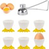 SIYINGSAERY 7 Pcs Egg Cups Set, Chicken Feet Egg Cup