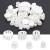 Joyangy 6 Sizes White Plastic Hole Plugs Door Screw Cover