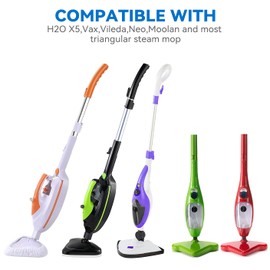 Sgizoku 7Pack Universal Steam Mop Pads Compatible with H2O Steam Cleaners:for H20 HD/X5 Microfiber Cloths Covers Replacement for Vax/Viledas Cleaning Mop Pad, 4White +3 Blue