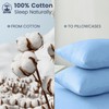 LINENOVA 100% Luxury Cotton Standard Pillowcases(Set of 2),Super Soft and