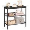 HOOBRO End Table, 3-Tier Narrow Side Table, Nightstand with 2