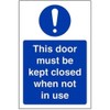 V Safety This Door To Be Kept Closed When Not